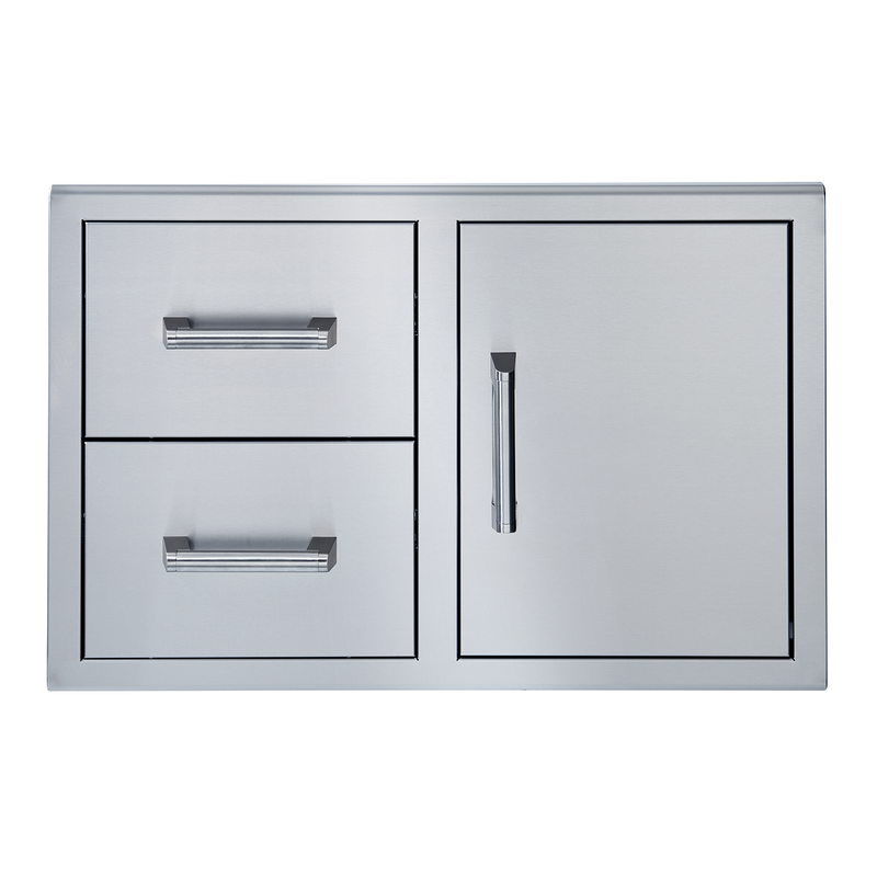 Broilmaster 34-Inch W x 22-Inch H Single Door with Double Drawer in Stainless Steel (BSAW3422SD)