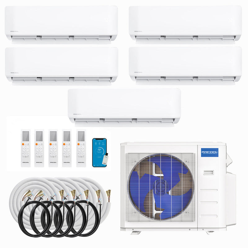 MRCOOL DIY 5th Gen Multi-Zone 5-Zone 36,000 BTU 23 SEER2 (6K + 6K + 6K + 6K + 6K) Ductless Mini-Split AC & Heat Pump