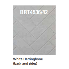 Superior BRT4542 42 Inch Traditional B-Vent Gas Fireplace with Electronic Ignition in White Herringbone Refractory Panels BRT4542TEN-B