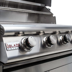 Blaze LBM 32-Inch 4-Burner Built-In Gas Grill with Flame Stabilizers and Heat Zone Separators – BLZ-4LBM