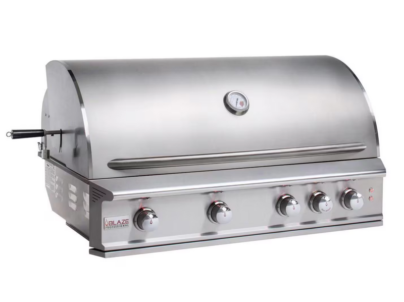 Blaze Profesisonal Series 44-Inch Built-In 4-Burner Gas Grill with Infrared Rotisserie and LED Knobs – BLZ-4PRO