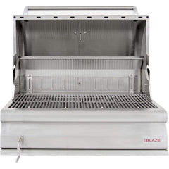 Blaze 32-Inch Built-In Charcoal Grill with Adjustable Tray and Hook-and-Hang Grate System – BLZ-4-CHAR