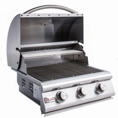 Blaze LBM 25-Inch 3-Burner Built-In Gas Grill with Heat Zone Separators and Flame Stabilizers – BLZ-3LBM