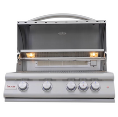 Blaze LTE+ 32-Inch 4-Burner Built-In Gas Grill with LED Knobs and Rear Infrared Burner – BLZ-4LTE3