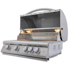 Blaze LTE+ 32-Inch 4-Burner Built-In Gas Grill with LED Knobs and Rear Infrared Burner – BLZ-4LTE3