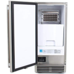 Blaze BLZ-ICEMKR-50GR Outdoor Ice Maker with Gravity Drain, 15-inches
