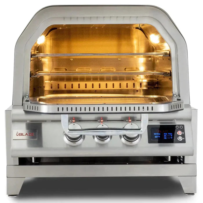 Blaze 26-in Countertop Gas Pizza Oven with Rotisserie and Countertop Sleeve - BLZ-26-PZOVN