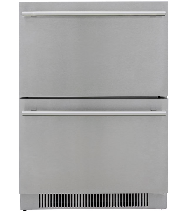 Blaze 23.5-Inch 5.1 Cu. Ft. Outdoor Rated Stainless Steel Double Drawer Refrigerator - BLZ-SSRF-DBDR5.1