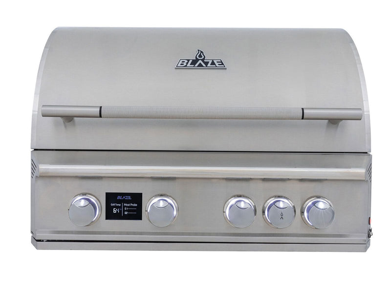 Blaze LTE Pro 32-Inch 4-Burner Built-In Gas Grill with Digital Display and Rotisserie – BLZ-4LTEPRO