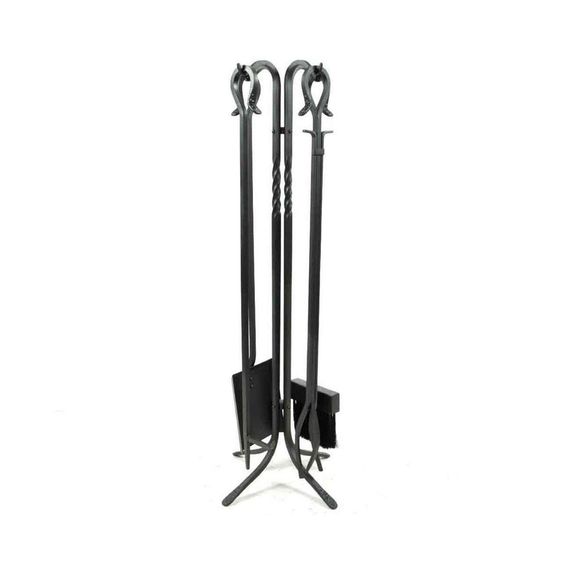 Lodge 39 Inch Extra Long Matte Black Fireplace Tools Indoor 18001