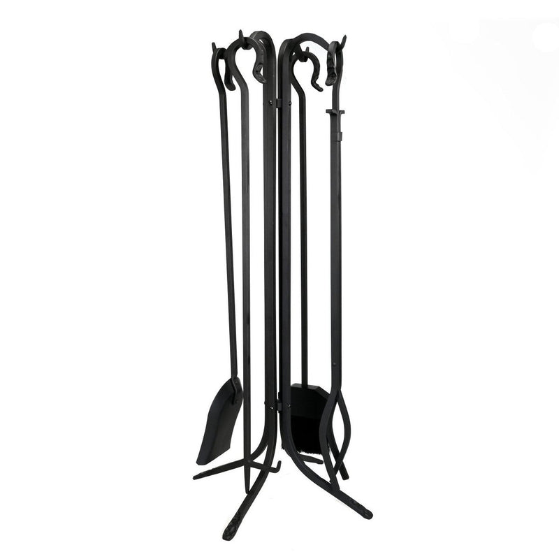 Pilgrim Forged Hearth 33 Inch Black Matte Fireplace Tool Set Indoor 18002