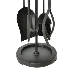 Pilgrim 31 Inch Matte Black Fireplace Tool Set with Black Barrel Handles Indoor 18032