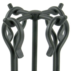 Pilgrim Compact Matte Black Cast Iron Hearth Tool Set Indoor 18019