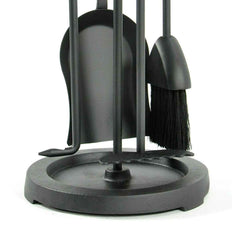 Pilgrim Compact Matte Black Cast Iron Hearth Tool Set Indoor 18019