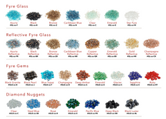 Real Fyre Fire Glass Contemporary Gas Burners Insert Clear GL-5-W