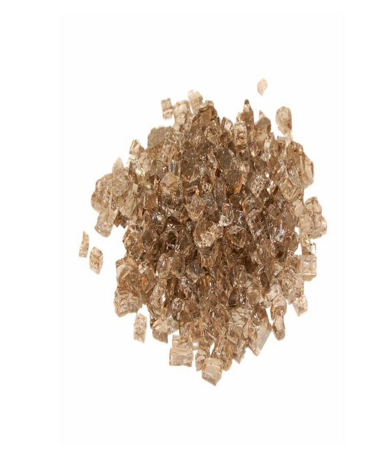 Real Fyre Reflective Fire Glass Contemporary Gas Burners Insert Bronze GL-5-CR