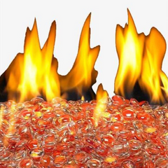 Real Fyre Fire Gems Contemporary Gas Burners Insert Deep Amber GLG-5-RY