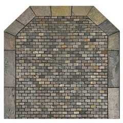 Diamond Hearths Standard or Corner Pad Traditional Edge Type I Western Flagstone Indoor DH-WF