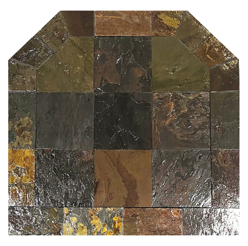 Diamond Hearths Standard or Corner - Peacock Slate Series Traditional Edge Type I Hearth Pad Indoor DH-PS