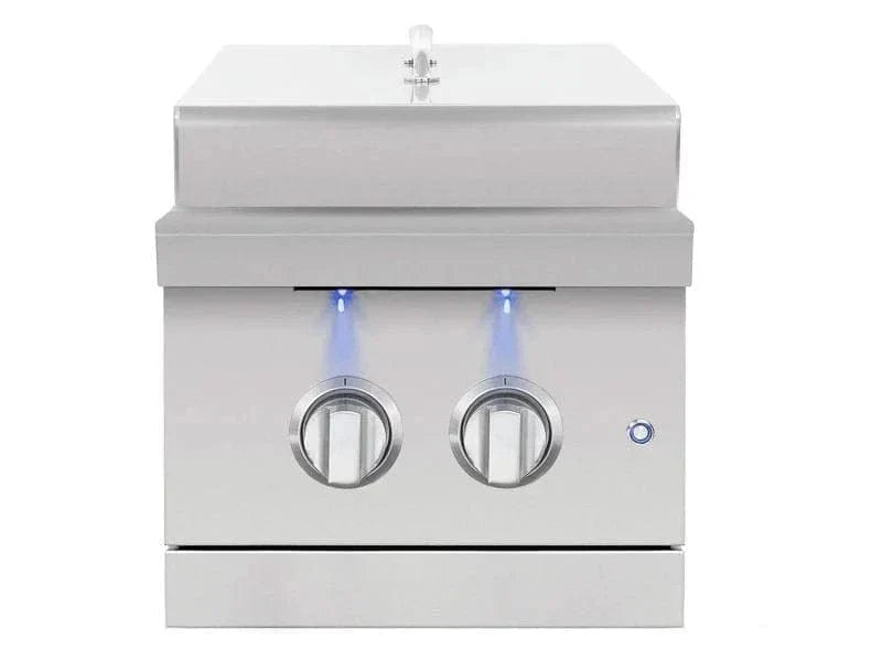 American Made Grills Estate Double Side Burner – Built-In Natural Gas / Propane Burner (ESTSB2-NG / ESTSB2-LP)