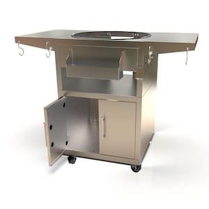 Cast Aluminum Kamado Grill Cart BLZ-KMDO-CART-SC