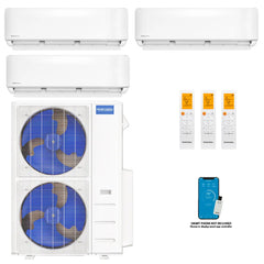 MRCOOL DIY 3-Zone 55K BTU Mini-Split Heat Pump (12K + 18K + 18k) – 22 SEER2, 230V