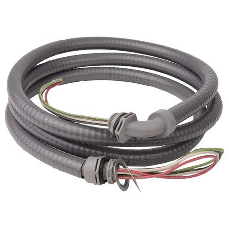 1/2 Inches x 6 Ft Electrical Whip with Conduit (10 Gauge Wire)