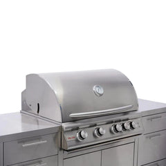 Blaze 6-Foot Stainless Steel Outdoor Kitchen Island with 32-Inch Gas Grill and LED Storage Drawers – Premium LTE Series