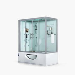 Maya Bath Platinum Catania-L Steam Shower & Catania Steam Shower – Luxury Corner Whirlpool Spa with Entertainment Features