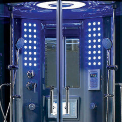 Maya Bath Valencia Steam Shower – Compact Corner Whirlpool Spa with TV, MP3 Audio & Full-Body Massage