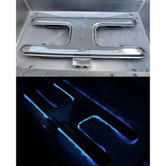 MHP JNR4DD Gas Grill With Stainless Steel Shelves And Stainless Grids