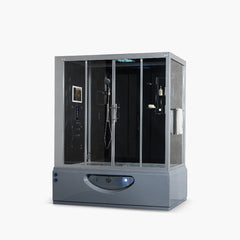 Maya Bath Platinum Catania-L Steam Shower & Catania Steam Shower – Luxury Corner Whirlpool Spa with Entertainment Features