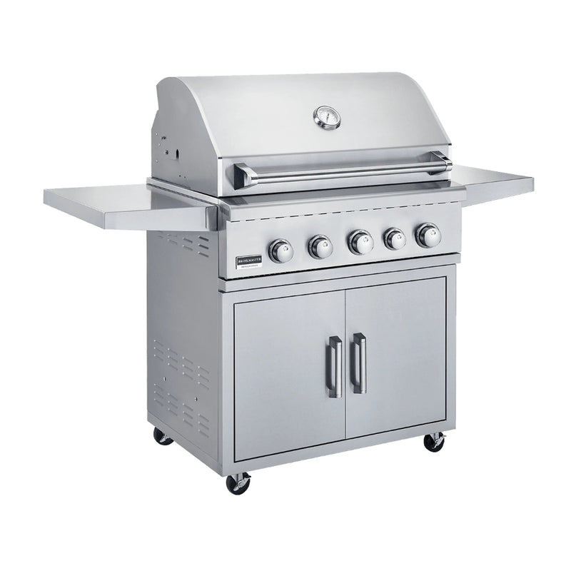 Broilmaster B-Series 32-Inch 4-Burner Premium Grill and Grill Cart in Stainless Steel