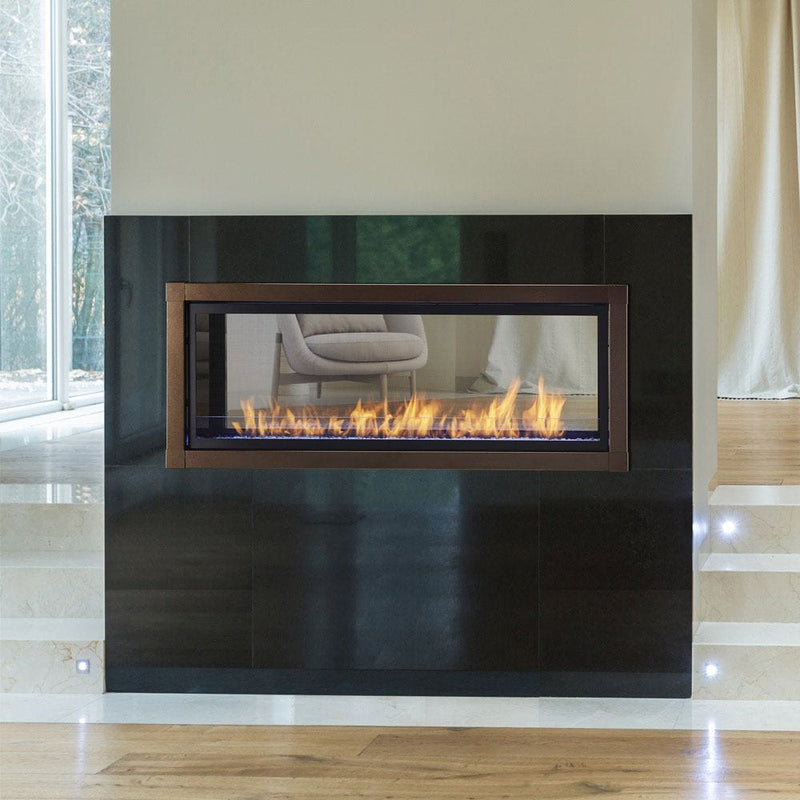 Monessen 48-inch Artisan Double-Sided Vent-Free Linear Gas Fireplace with IPI Plus Electronic Ignition and Remote Control AVFL48NIP