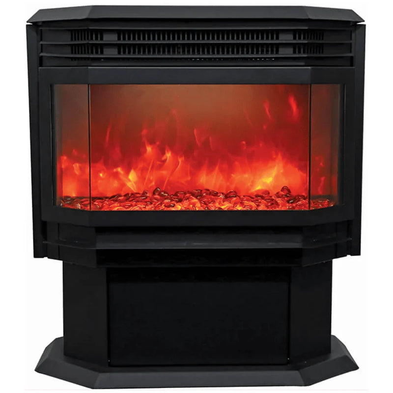 Amantii 26 Inch FS Lumina Smart Freestanding Electric Fireplace, Indoor/Outdoor, WiFi Control, Crackling Sound, LED Flame Display, FS-26-922
