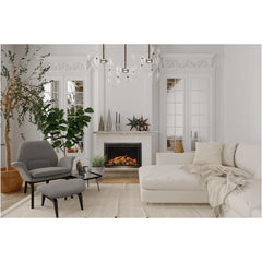 Amantii 26 Inch Traditional Lumina Smart Electric Fireplace, Indoor/Outdoor, Built-In Heater, WiFi, Crackling Sound, TRD-26