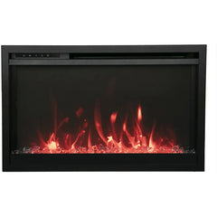 Amantii 26 Inch Traditional XtraSlim Smart Electric Fireplace, Indoor/Outdoor, Ultra Slim Design, WiFi, Crackling Sound, TRD-26-XS