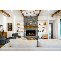 Amantii 30 Inch Traditional Lumina Smart Electric Fireplace, Indoor/Outdoor, Built-In Heater, WiFi Enabled, Crackling Sound, TRD-30