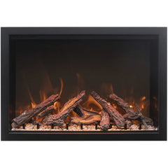 Amantii 33 Inch Traditional Bespoke Smart Electric Fireplace Insert, Indoor/Outdoor, Smart Heater with WiFi & Crackling Sound, TRD-33