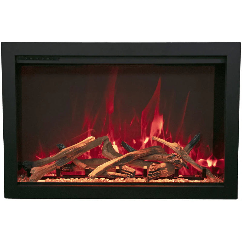 Amantii 33 Inch Traditional Bespoke Smart Electric Fireplace, Indoor/Outdoor, Built-In, WiFi & Remote Control, Crackling Sound, TRD-33