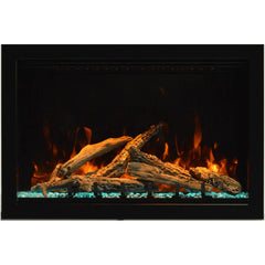 Amantii 44 Inch Traditional Lumina Smart Electric Fireplace, Indoor/Outdoor, Built-In Heater, WiFi, Crackling Sound, TRD-44
