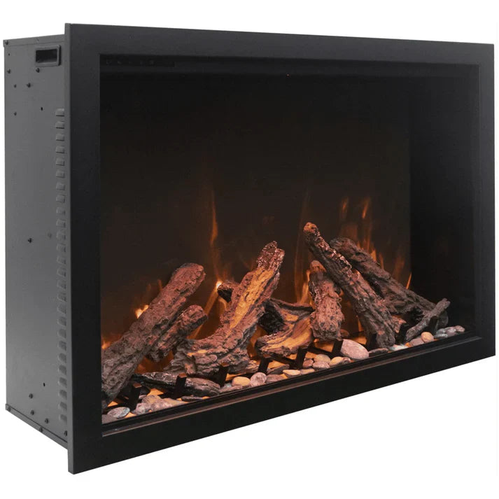 Amantii 48 Inch Traditional Bespoke Smart Electric Fireplace, Indoor/Outdoor, Built-In Heater with WiFi, TRD-48
