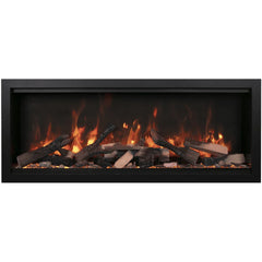 Amantii 100-Inch Symmetry Extra Tall Smart Electric Fireplace – Indoor/Outdoor, WiFi Control, SYM-100-XT