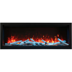 Amantii 100-Inch Symmetry Extra Tall Smart Electric Fireplace – Indoor/Outdoor, WiFi Control, SYM-100-XT