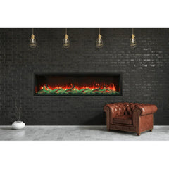 Amantii 100-Inch Symmetry Extra Tall Smart Electric Fireplace – Indoor/Outdoor, WiFi Control, SYM-100-XT