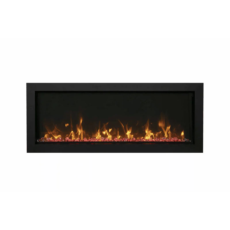Amantii 30 Inch Panorama Extra Slim Full View Smart Electric Fireplace, Indoor/Outdoor, WiFi, BI-30-XTRASLIM