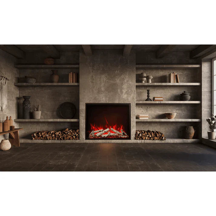 Amantii 30 Inch Traditional Bespoke Smart Electric Fireplace, Indoor/Outdoor, Smart Heater, TRD-30