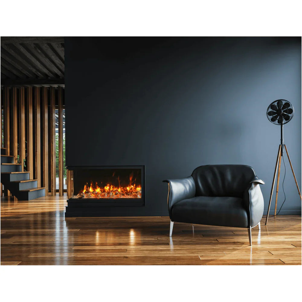Amantii 30 Inch Tru View Slim 3-Sided Smart Electric Fireplace, Indoor/Outdoor, Built-In, 30-TRV-SLIM