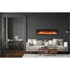 Amantii 34 Inch Symmetry Bespoke Smart Electric Fireplace, 5000 BTU, WiFi, Crackling Sound, Indoor/Outdoor, SYM-34-BESPOKE