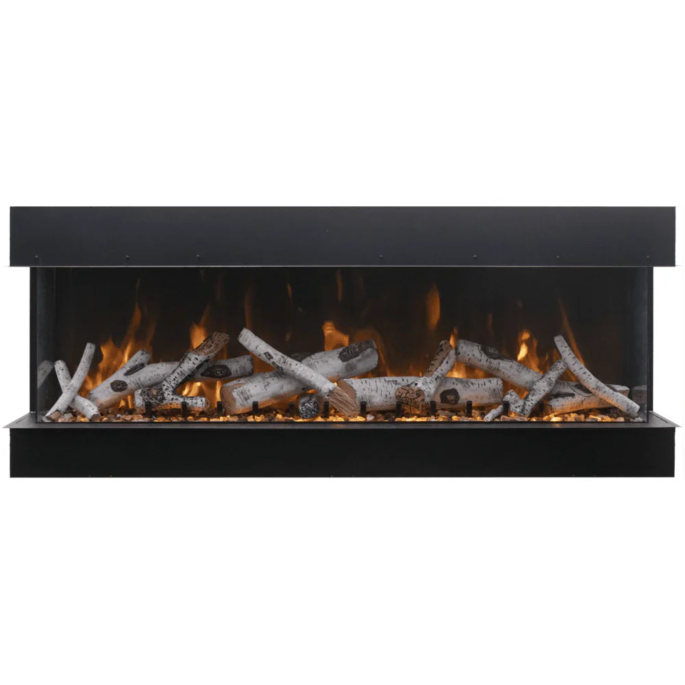 Amantii 40 Inch Tru View XL Deep Smart Electric Fireplace, Indoor/Outdoor, Extra-Deep Design, Realistic Flames, WiFi Connectivity, 40-TRU-VIEW-XL